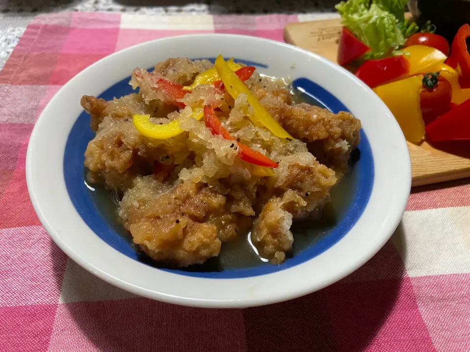 鶏唐揚げのみぞれ煮|ハルのただ飯さん