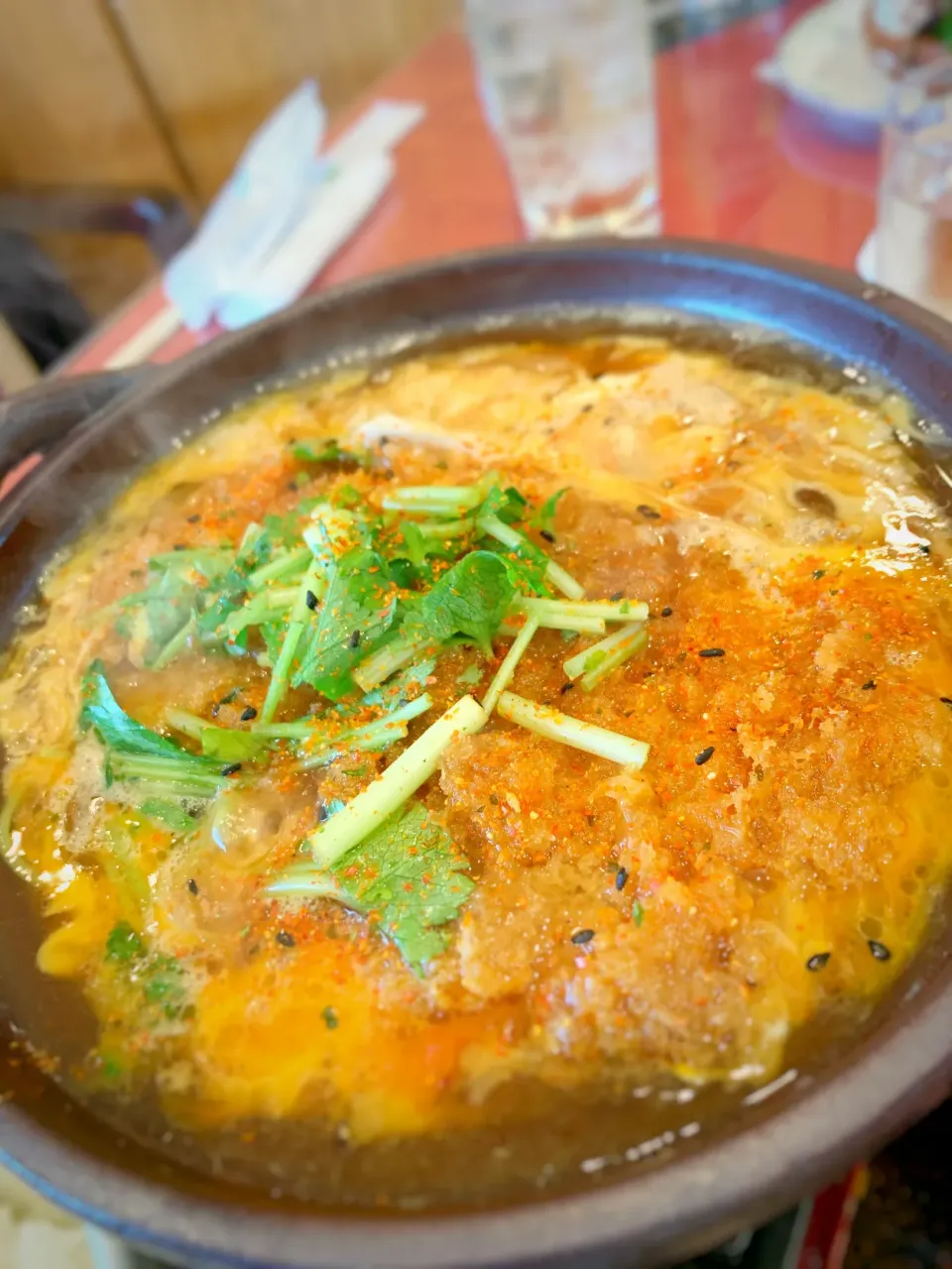 ゴルフ飯　ロースカツとじ御膳|寺尾真次さん