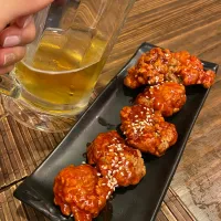 Snapdishの料理写真:Fried chicken with Beer🍺|liliさん