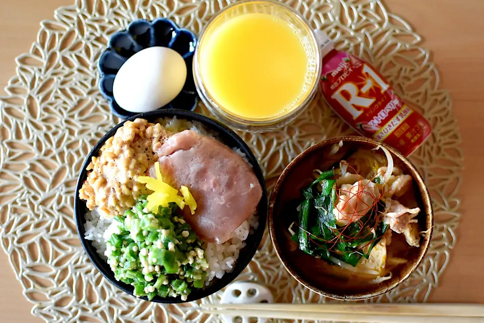 Snapdishの料理写真:#息子ごはん #朝ごはん #食トレ|dra-kichiさん