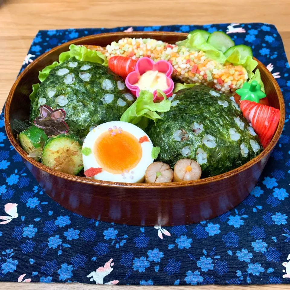 旦那のお弁当1 桜弁当にしました^ ^|ヤマネコさん