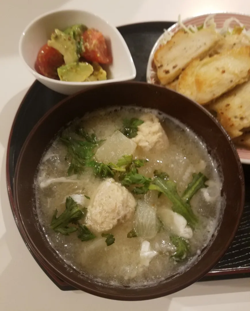 かぶと鶏だんごのお味噌汁|ポロポロさん