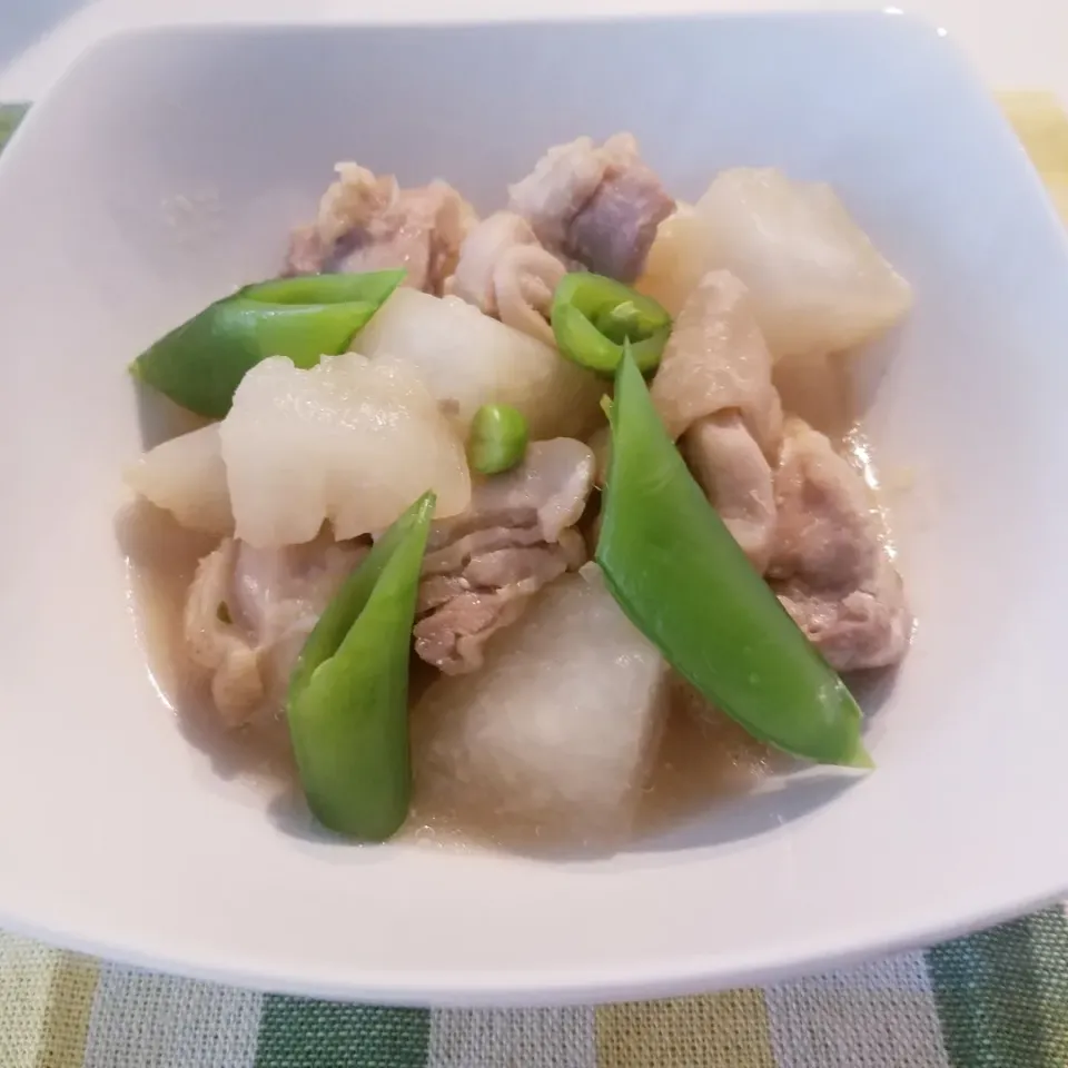 かぶと鶏肉の煮物|ポロポロさん