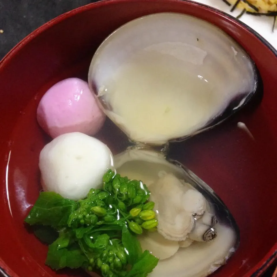 Snapdishの料理写真:ひなまつりハマグリお吸い物|Cuisineさん