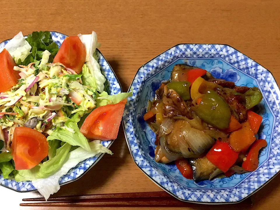 酢豚とコールスローサラダ🥗|みんみんさん