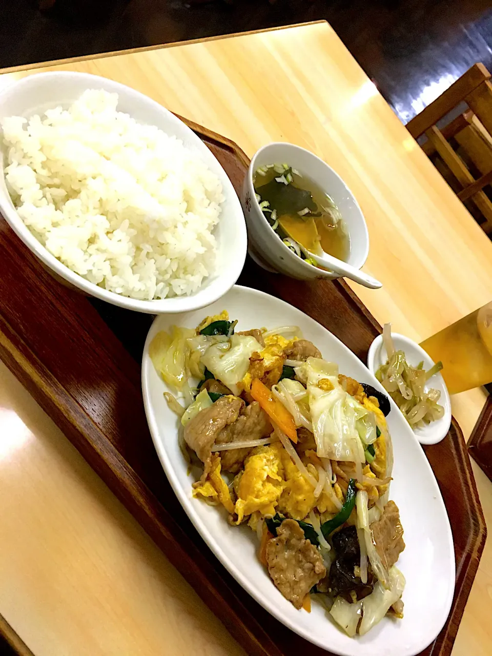 豚肉と卵の炒め定食|正暁さん