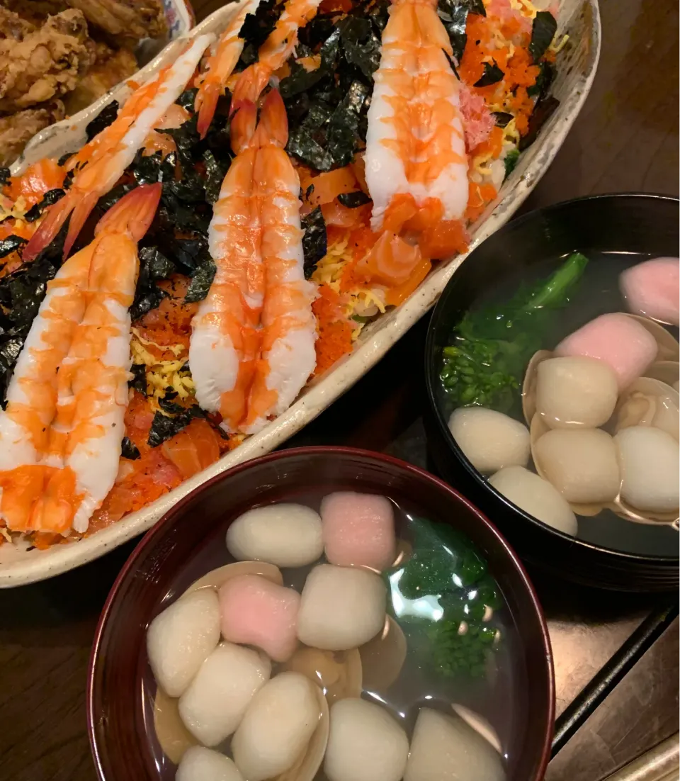 雛祭り🎎ちらし寿司とハマグリの汁|みっこちゃんさん