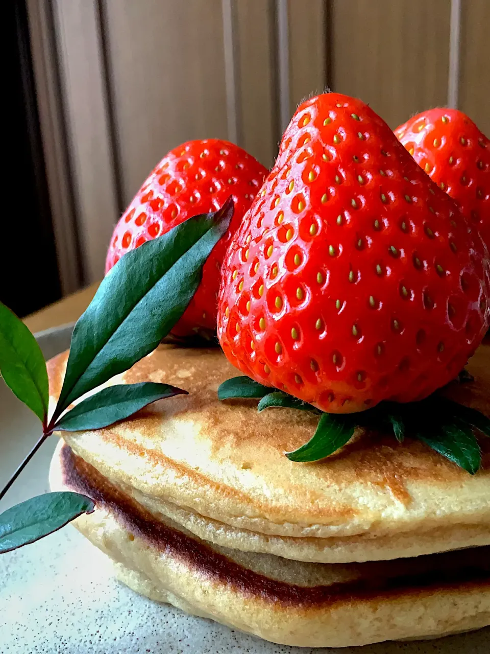 Snapdishの料理写真:ほうじ茶パンケーキin糀甘酒|9421beruさん