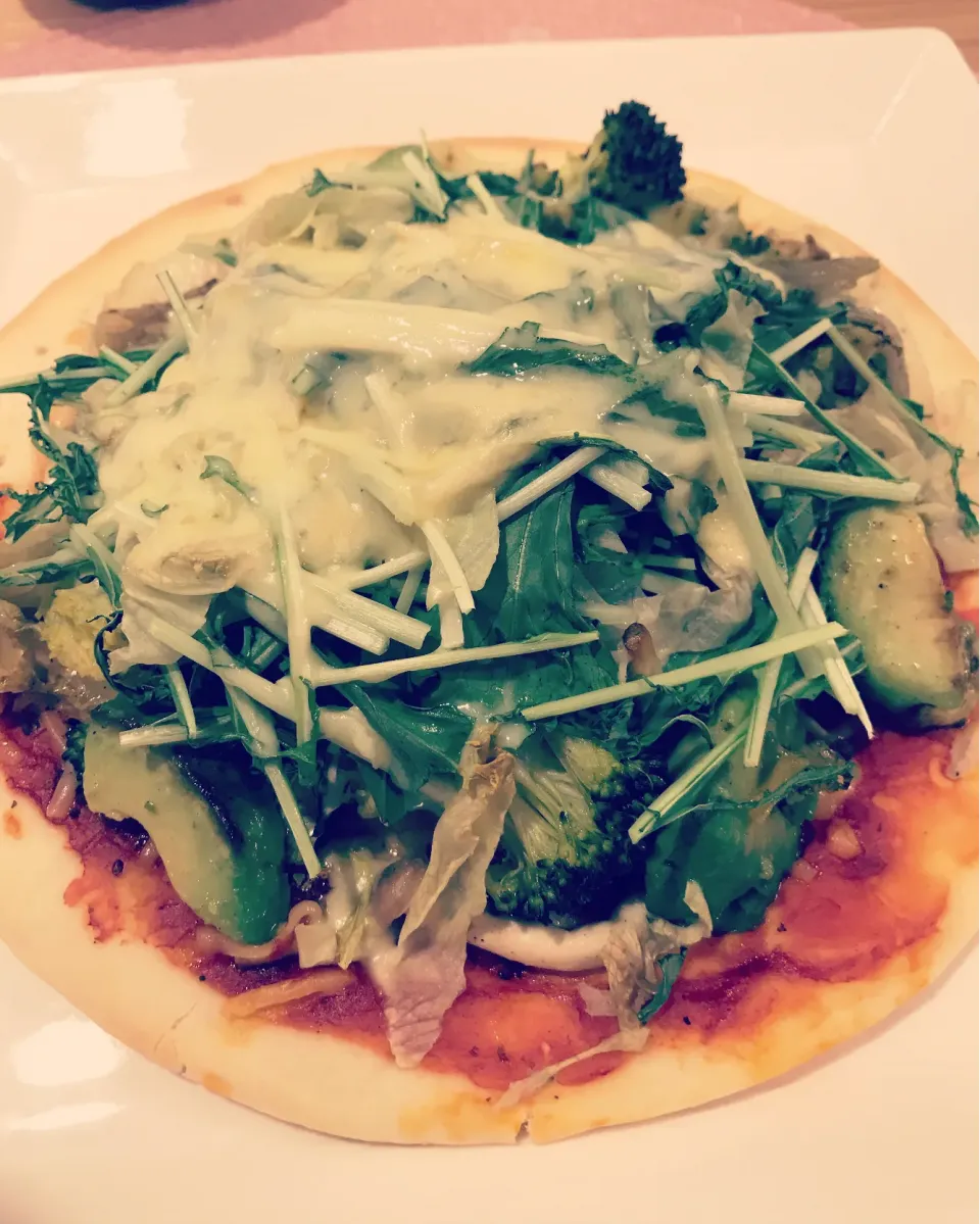 スーパーピザ🍕のお野菜てんこ盛り🥦|keitanさん