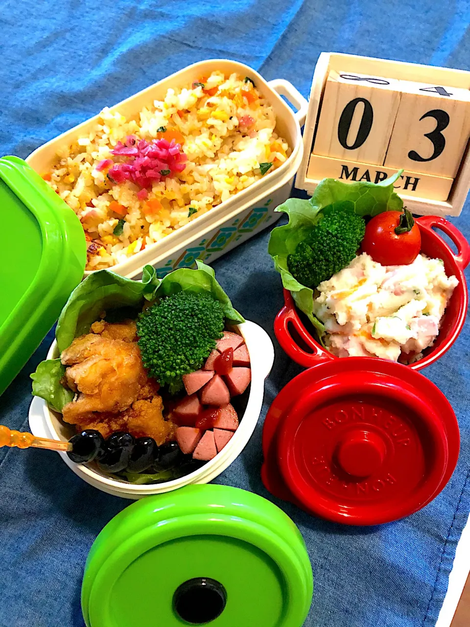 Snapdishの料理写真:旦那の夜勤のお弁当🍱|ぷーはるひゅうさん