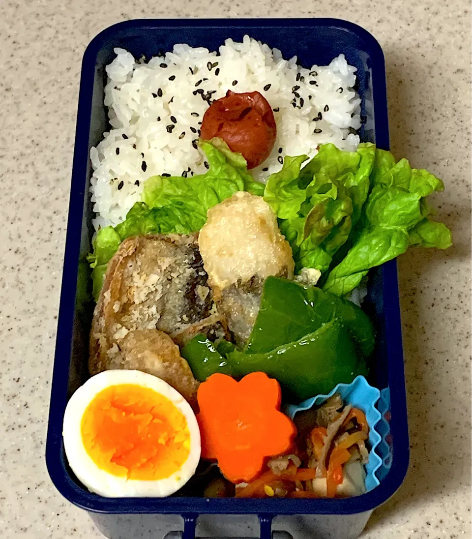 Snapdishの料理写真:さんまの竜田揚げ弁当|besさん