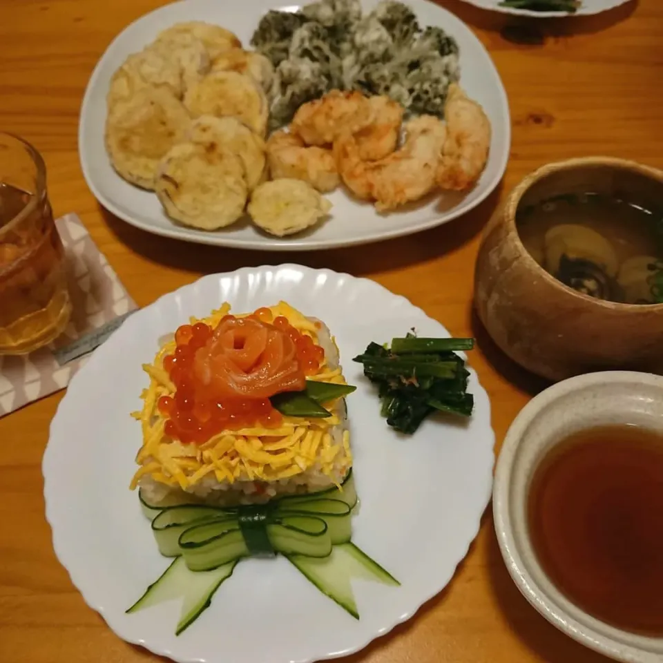 ひな祭りの晩ご飯|まりさん