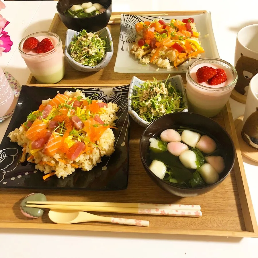 Snapdishの料理写真:ひなまつりごはん|Kuraraさん