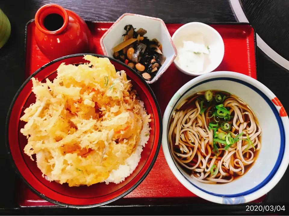 きりしま茶屋　小海老のかき揚げ天丼セット|コージ💫さん