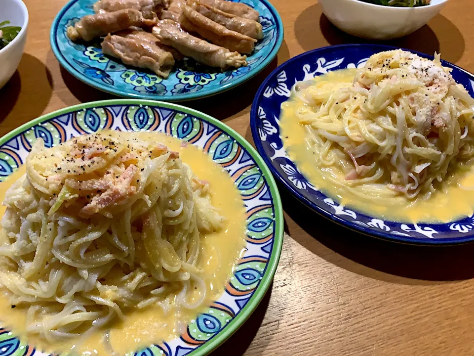 Snapdishの料理写真:糖質0麺を使ったカルボナーラ|みみりんさん