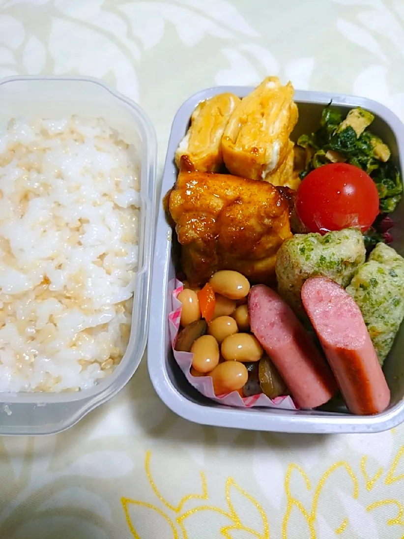 私のお弁当
タンドリーチキンと
卵焼き
親子になりました。
玄米ご飯は50%|🍒ふみりん🍒さん