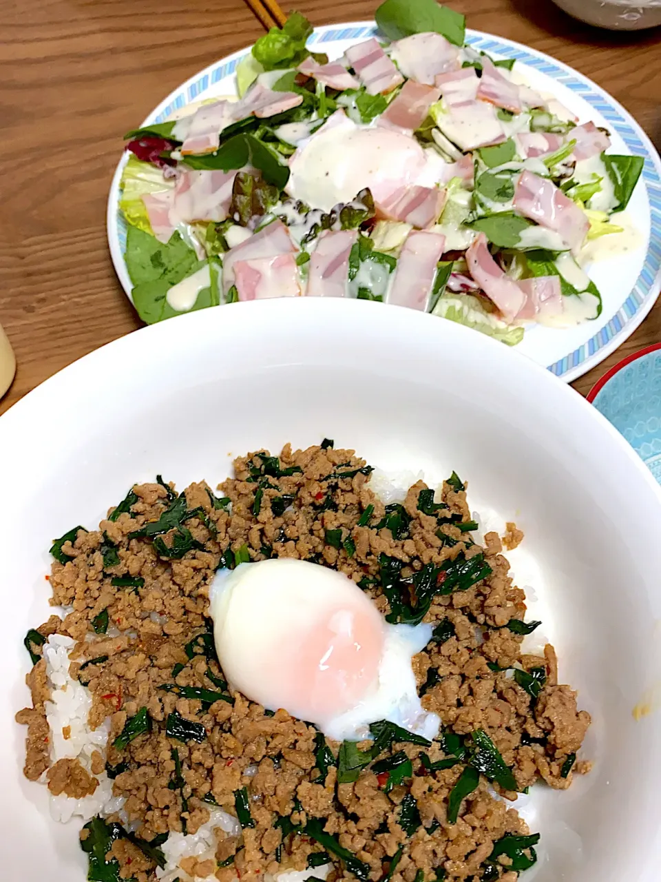 豚ミンチとニラのスタミナ丼|ゆーママさん