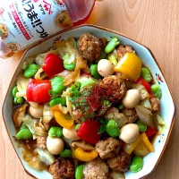 Snapdishの料理写真:これうまつゆ中華もうまい！冷めてもふわふわ~豆腐肉団子の甘酢あんかけ