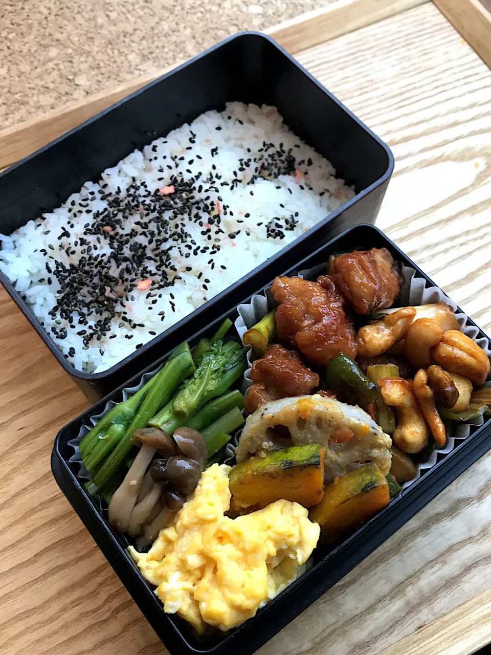 カシューナッツ炒め弁当|二キィさん