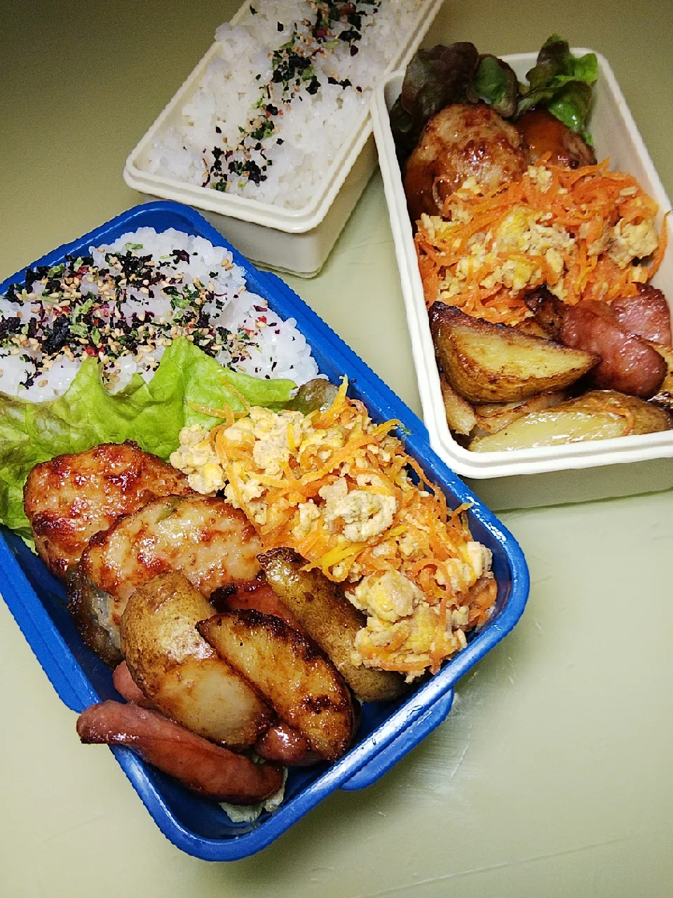 Snapdishの料理写真:3/6 夫婦弁当|けろよんさん