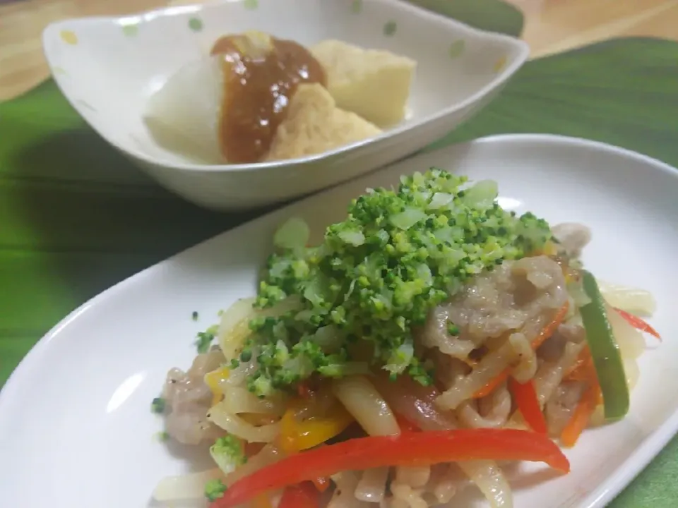 味噌田楽～柚子風味～
肉野菜炒め|すずらんさん