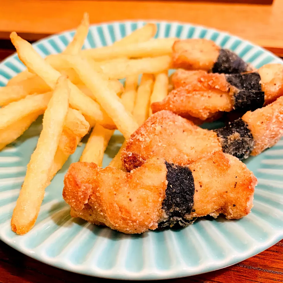 鶏むね肉の海苔巻き揚げ|いちごさん