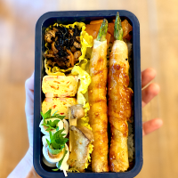 アスパラ肉巻き弁当☆☆