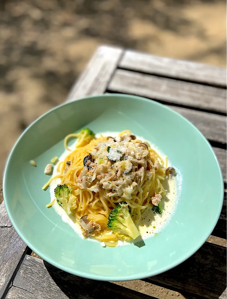 ツナ&きのこのクリームスパゲティ🍝|ナナさん