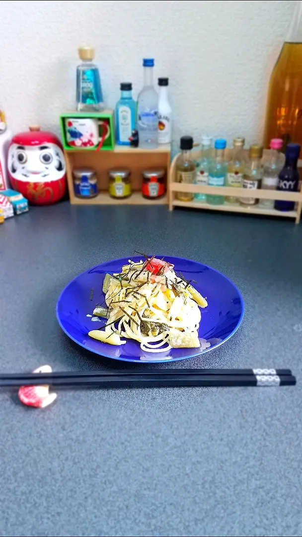 野沢菜と明太子の和風クリームパスタ😋|masaki .fさん