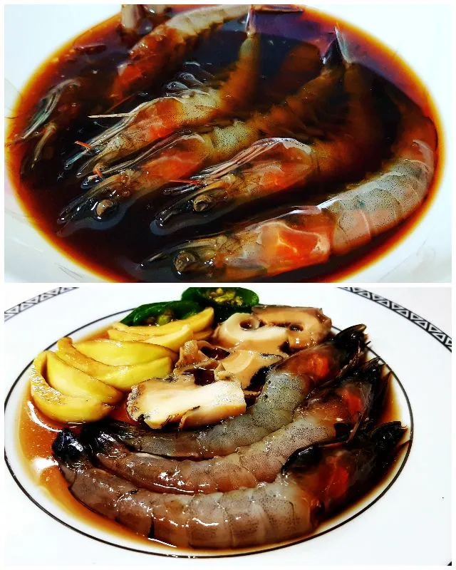 Snapdishの料理写真:raw shrimp marinated in soy sauce|steven z.y.さん