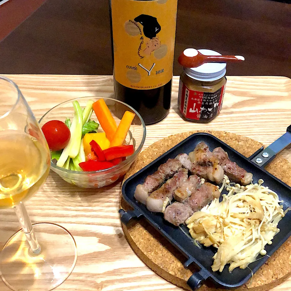 ラム、えのき、ピクルス、とオレンジワイン🍊🍷|Jean Nobyさん