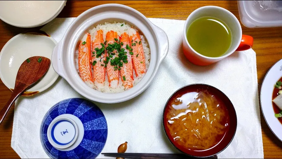 カニかま飯🦀～できあがりました👍|卯月さん