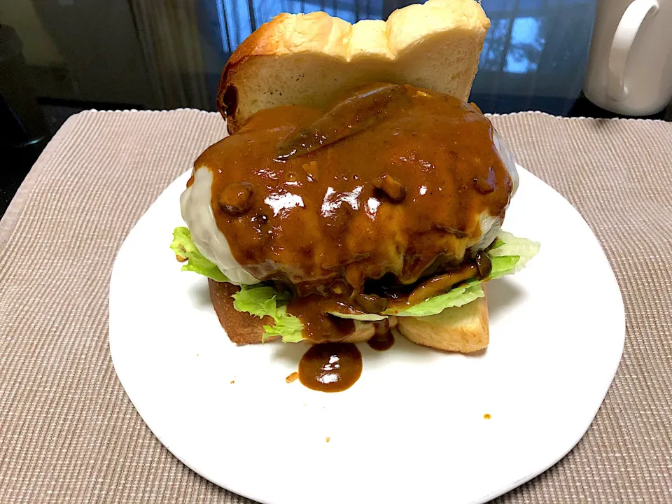 カレーハンバーグサンドイッチ|コバやんさん