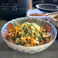 Snapdishの料理写真:まちまちこさんの料理 滋賀のお義母さんに教えてもらった水菜がいっぱい食べれるやつ