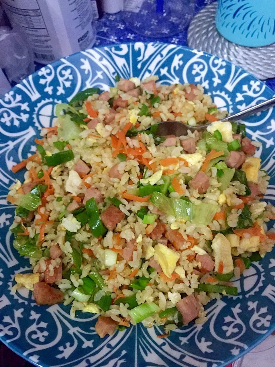 Spam and veggies fried rice|Emmaさん