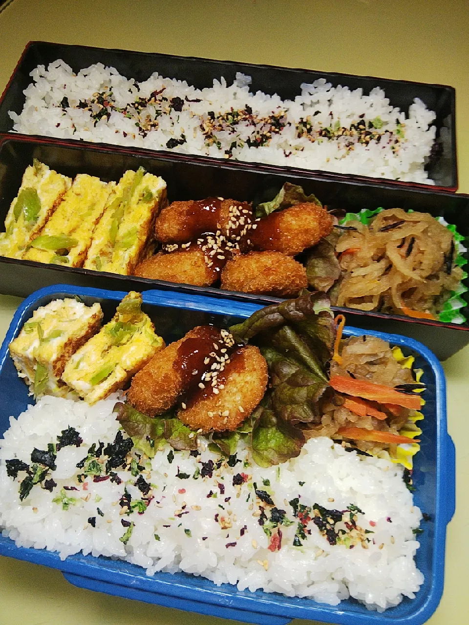 Snapdishの料理写真:3/9 夫婦弁当|けろよんさん