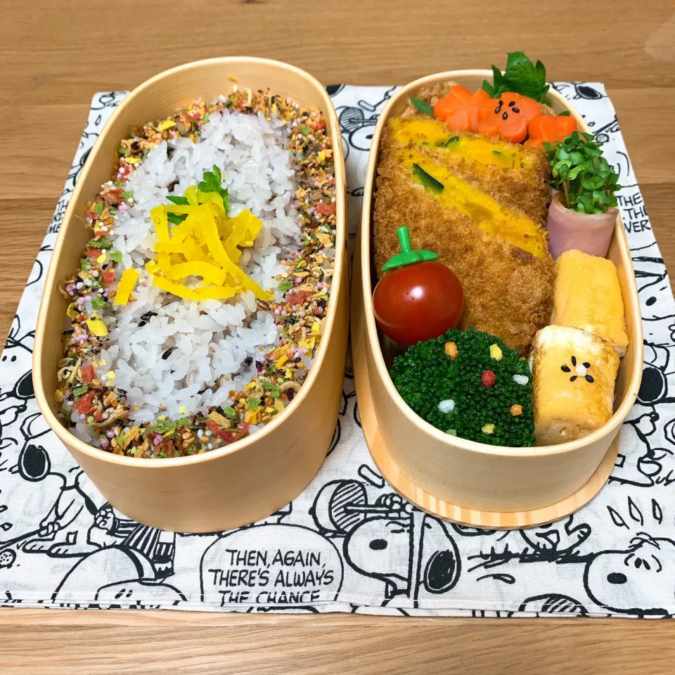 旦那のお弁当2 かぼちゃのコロッケ弁当にしました^ ^|ヤマネコさん