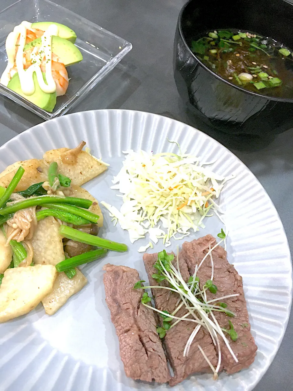 今日飯。ステーキ|かなんさん