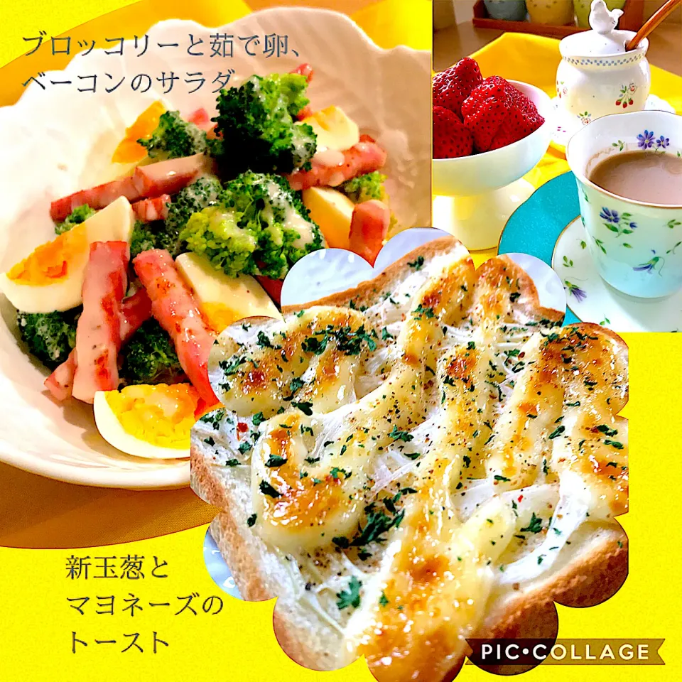 朝ごパン🍞新玉葱を楽しむトーストで🧅|サミカさん