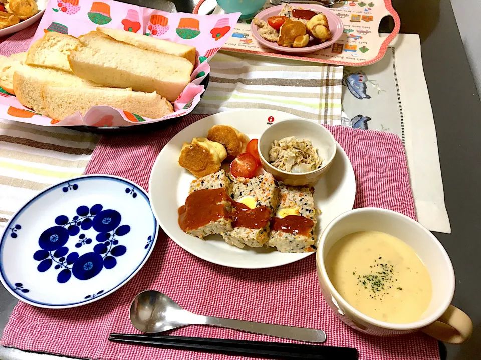 ひじき入り♡和風ミートローフのご飯|みよさん