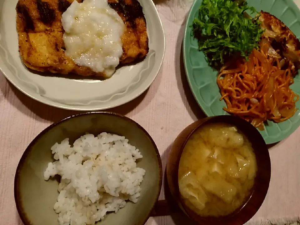 ササミのチーズ焼　辛み揚げ焼きとろろかけ|pecopaさん