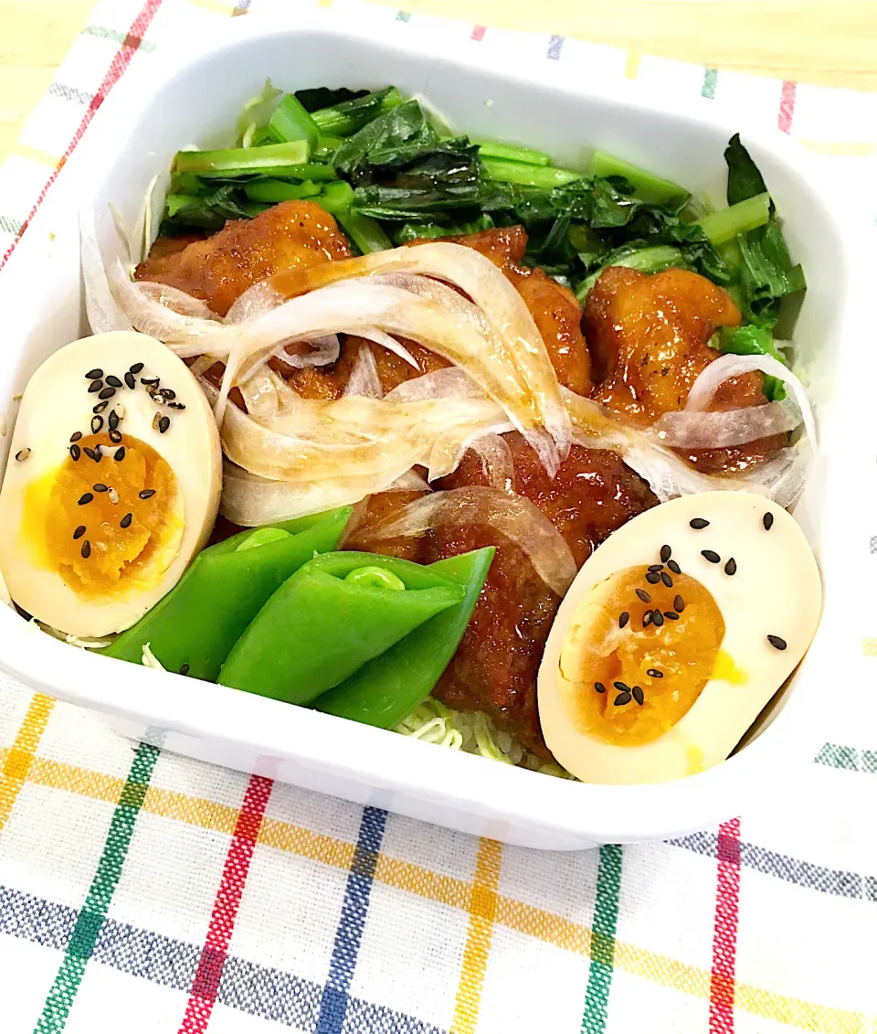 甘酢唐揚げ丼♪今日のお弁当👍|key♪さん