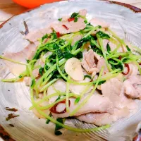 豆苗と豚バラの台湾ほんだし炒め|noririnkoさん