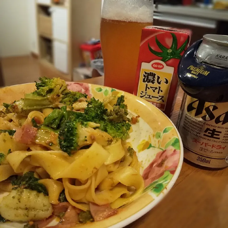 Snapdishの料理写真:早ゆでパスタ|まきごろうさん