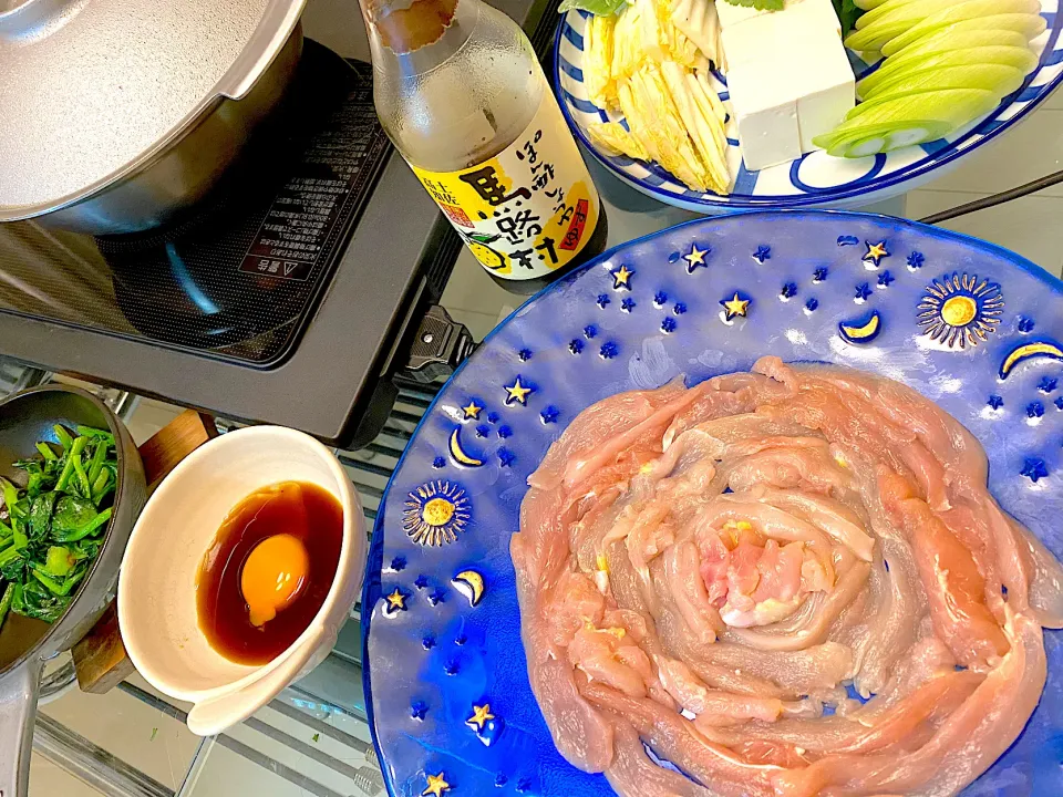 咲きちゃんさんの料理 鶏しゃぶ🐔黄身ぽんダレで|にゃあ（芸名）さん