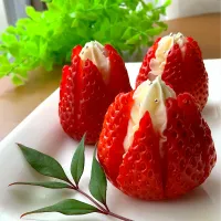 めるぼ ちゃんのひとくちクリームチーズクリーム🍓