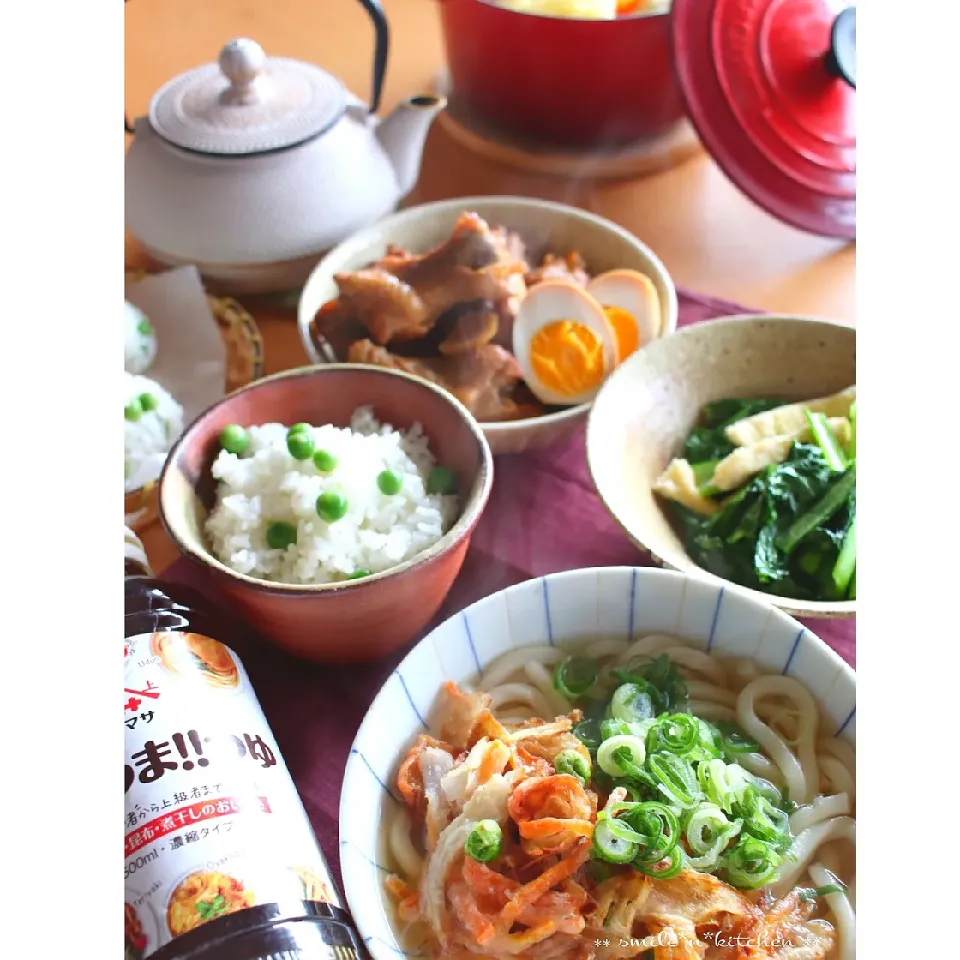 Snapdishの料理写真:野菜かき揚げうどん|るんるんママsmile*N*kitchenさん