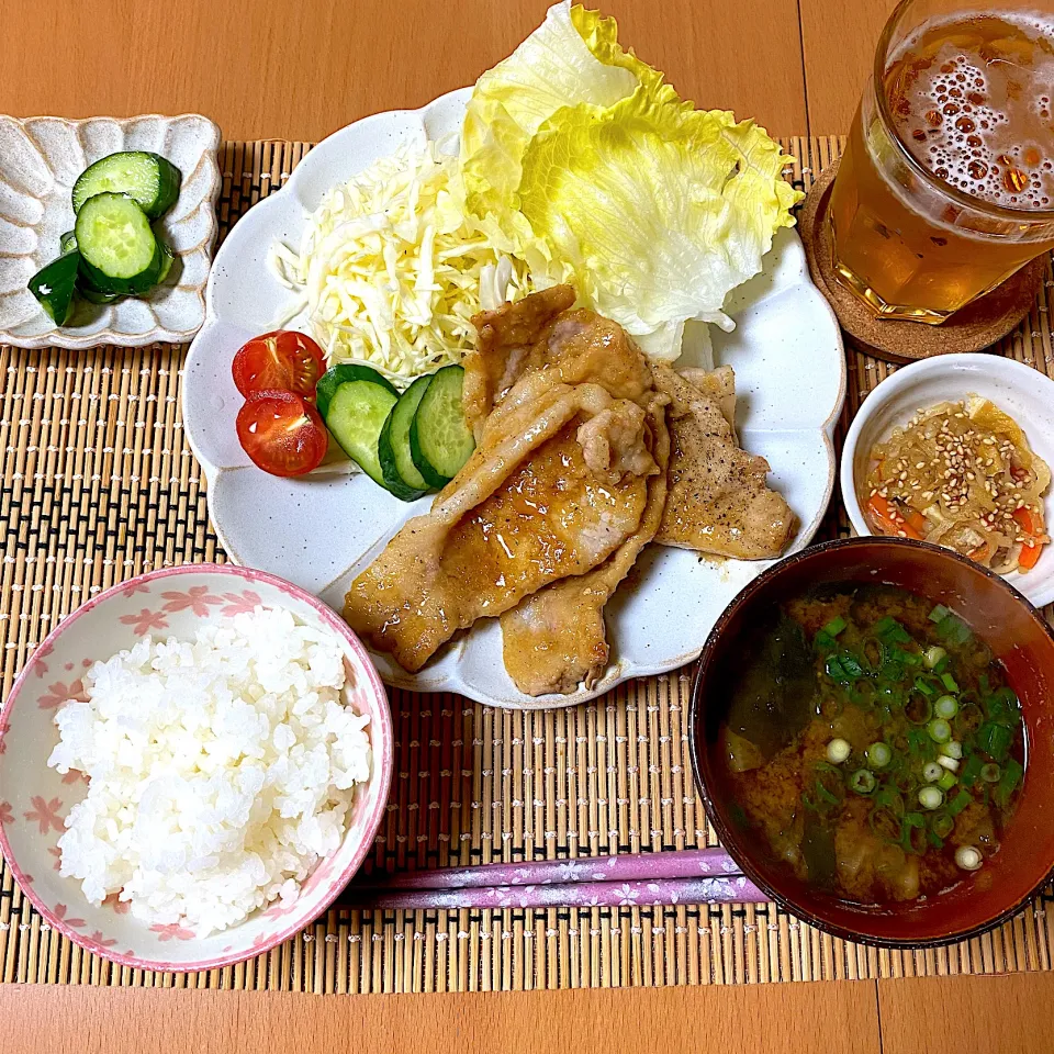 豚の生姜焼き定食|かなママさん