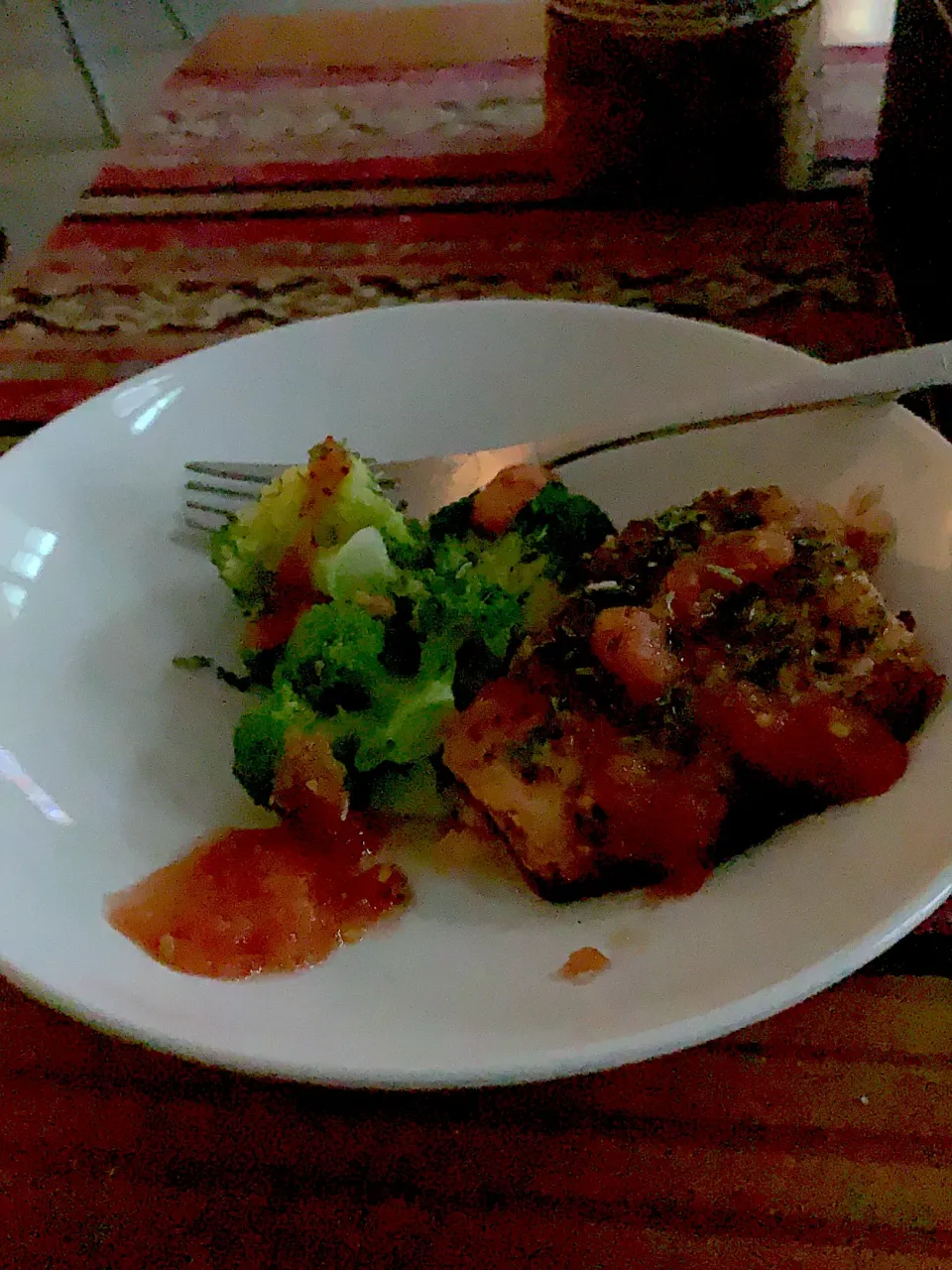 Salmon with Brocolli Sambal manis|rumaatさん