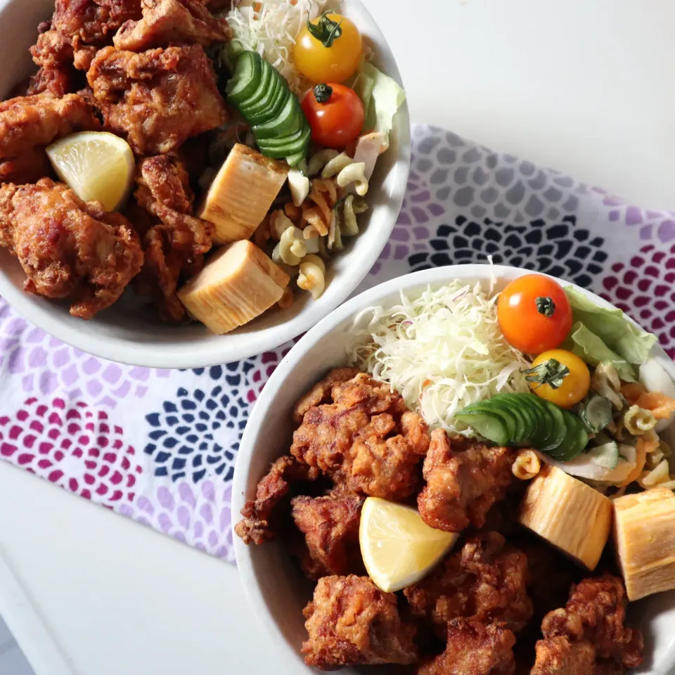 中学生男子置きランチ8日目🍱唐揚げのっけ海苔どんぶり❗️|なかじー。さん